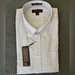 Nordstrom Men's Purple and White Grid Shirt